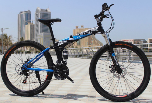 دوچرخه تاشو سایز ۲۶، ۲۴ و ۲۷ لندرور LAND ROVER  دنده شیمانو  رنگ آبی