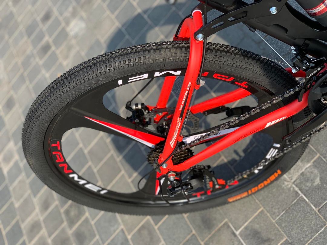 دوچرخه تاشو سایز ۲۶ ، ۲۴ و ۲۷  LAND ROVER (سفارش اروپا) رینگ‌ سه پره رنگ قرمز