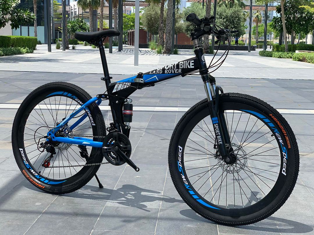 دوچرخه تاشو سایز ۲۶، ۲۴ و ۲۷ لندرور LAND ROVER  دنده شیمانو  رنگ آبی