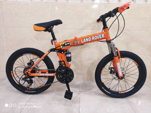 دوچرخه تاشو سایز ۲۰  LAND ROVER  رنگ‌ نارنجی   دنده شیمانو