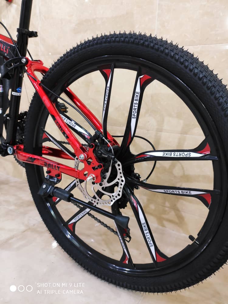 دوچرخه تاشو سایز ۲۶ ، ۲۴ و ۲۷ LAND ROVER  رینگ ۱۰ پره  رنگ قرمز