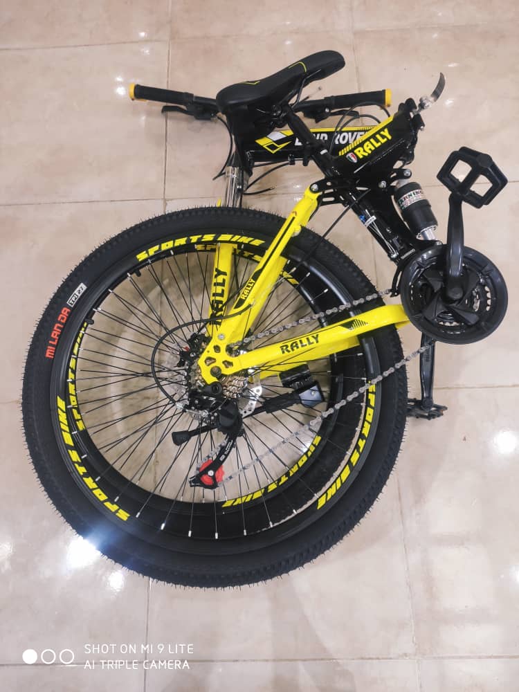 دوچرخه تاشو سایز ۲۶ ،۲۴ و ۲۷  land rover لندرور  رنگ‌ مشکی زرد