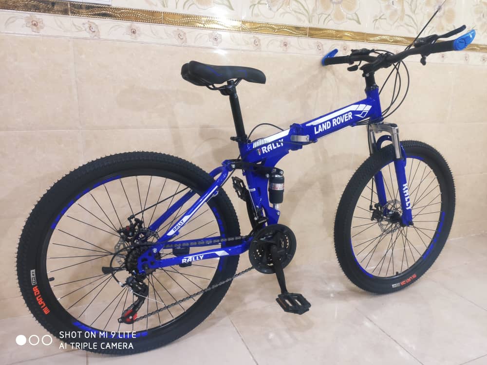 دوچرخه تاشو سایز ۲۶ ،۲۴ و ۲۷ land rover لندرور  رنگ‌ مشکی آبی