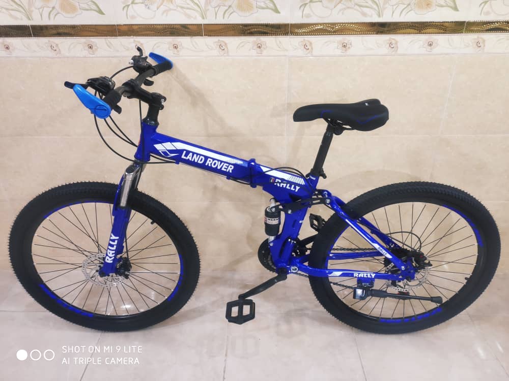 دوچرخه تاشو سایز ۲۶ ،۲۴ و ۲۷ land rover لندرور  رنگ‌ مشکی آبی