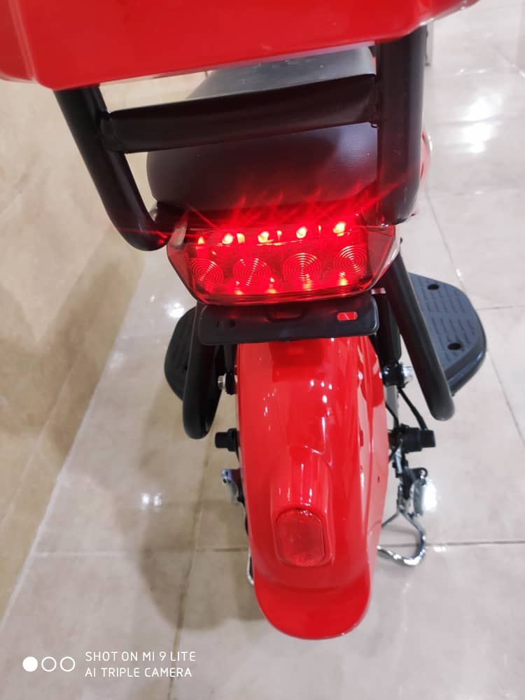 موتور سیکلت برقی دو‌ نفره chenxian mengma موتور ۳۵۰۰ وات    رنگ‌ قرمز
