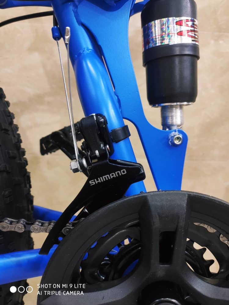 دوچرخه تاشو آفرود ساحلی لاستیک پهن سایز ۲۶و ۲۷ و ۲۹ VTT ‌رنگ‌ آبی