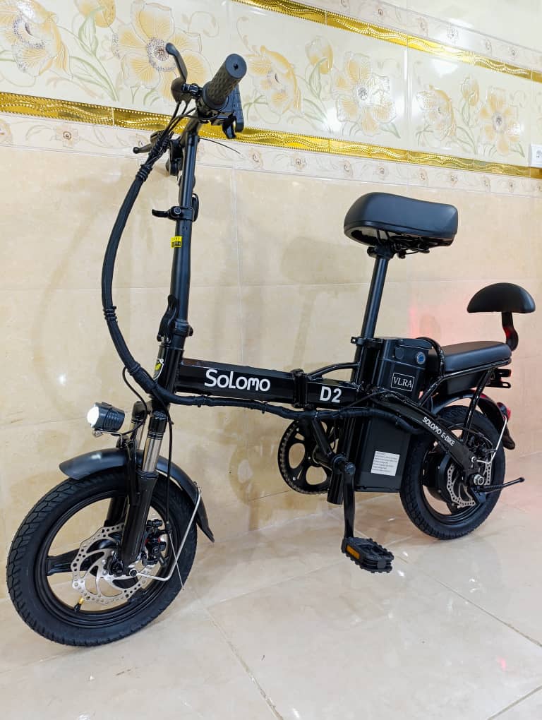 دوچرخه‌ برقی تاشو ASTER  مدل salomo رنگ مشکی سال ۲۰۲۴