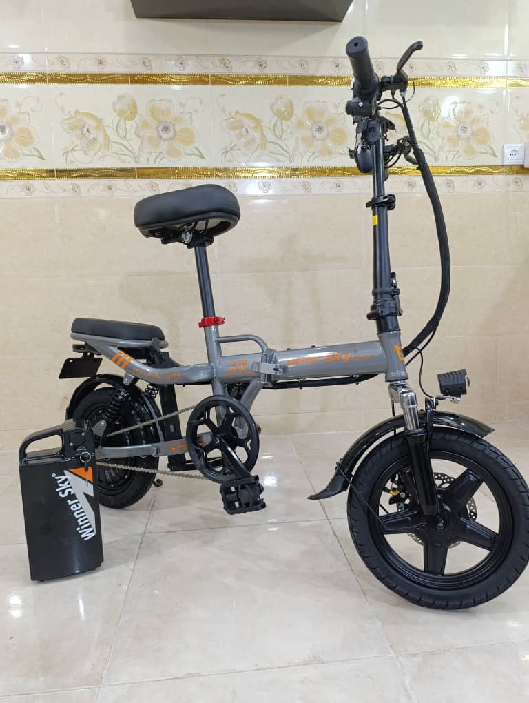 دوچرخه‌ برقی تاشو winner sky  مدل K10 رنگ خاکستری سال ۲۰۲۴