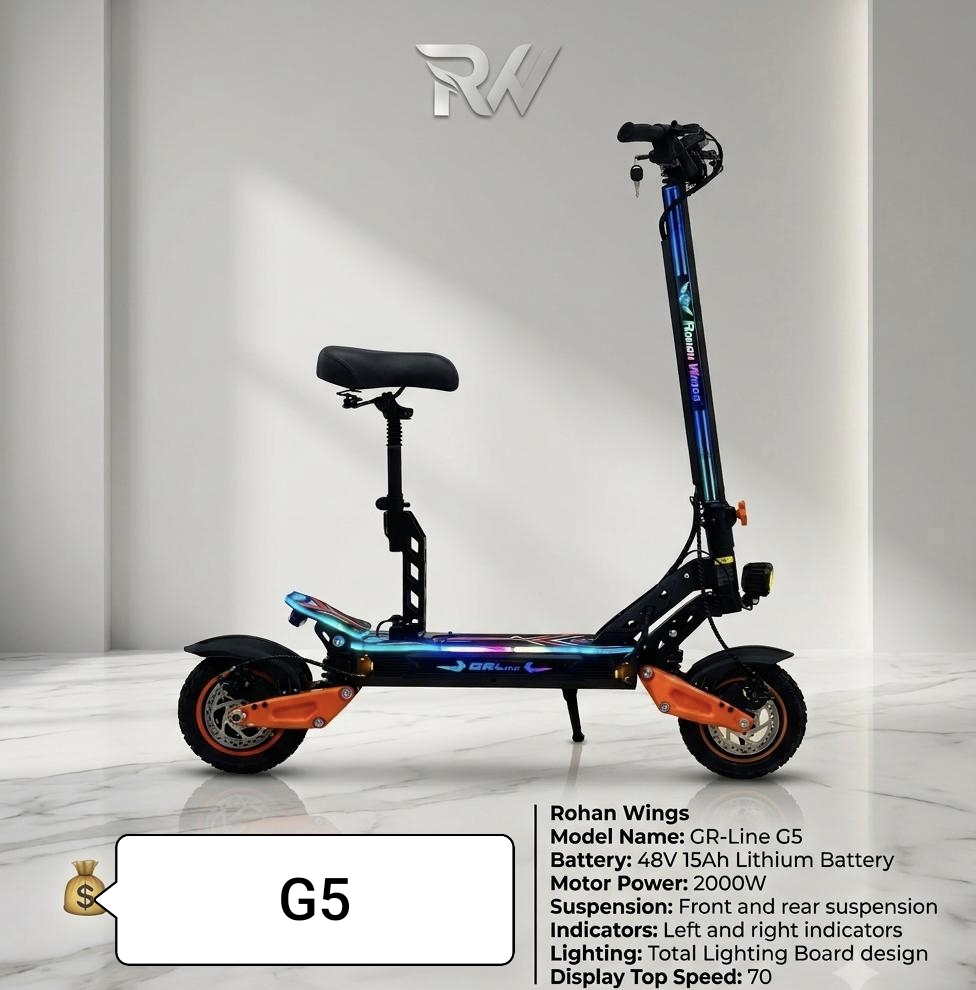 اسکوتر برقی قدرتمند ROHAN WINGS  مدل G5  سفارش اروپا ( کمک‌ گازی )